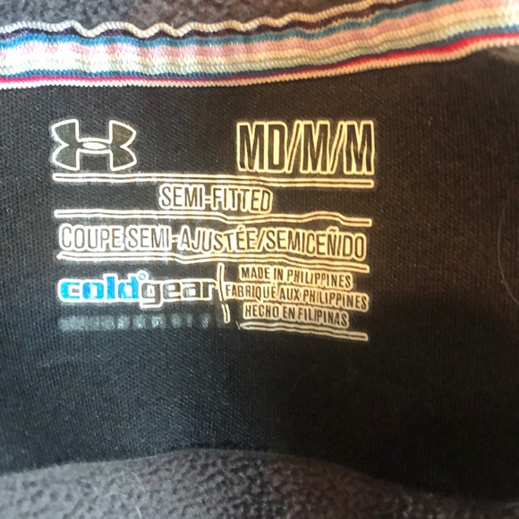 Black Under Armour fleece lined quarter zip - Picture 2 of 3